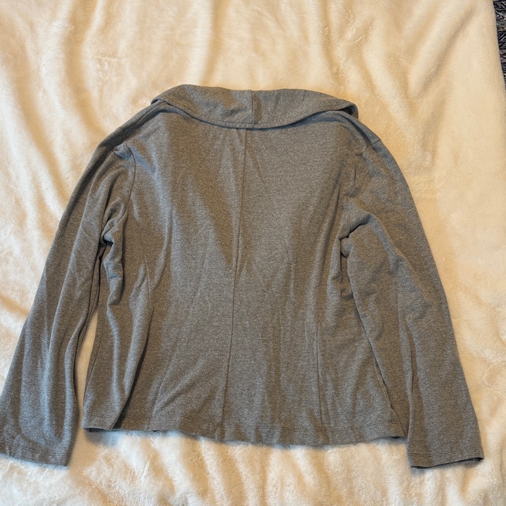 Women's Casual Gray Blazer Jacket - Picture 6 of 7